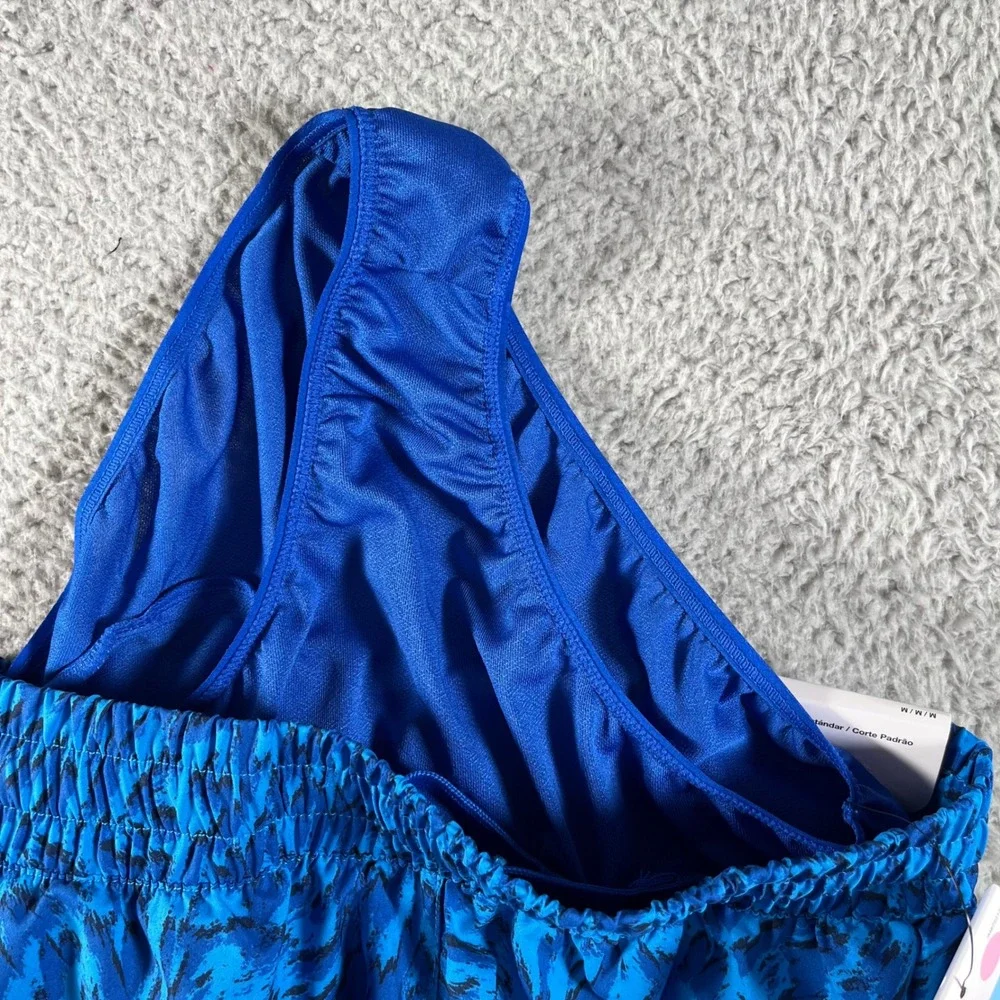 Nike Kids Dri-FIT Training Shorts Blue Abstract Print Elastic Waist‎ Size M